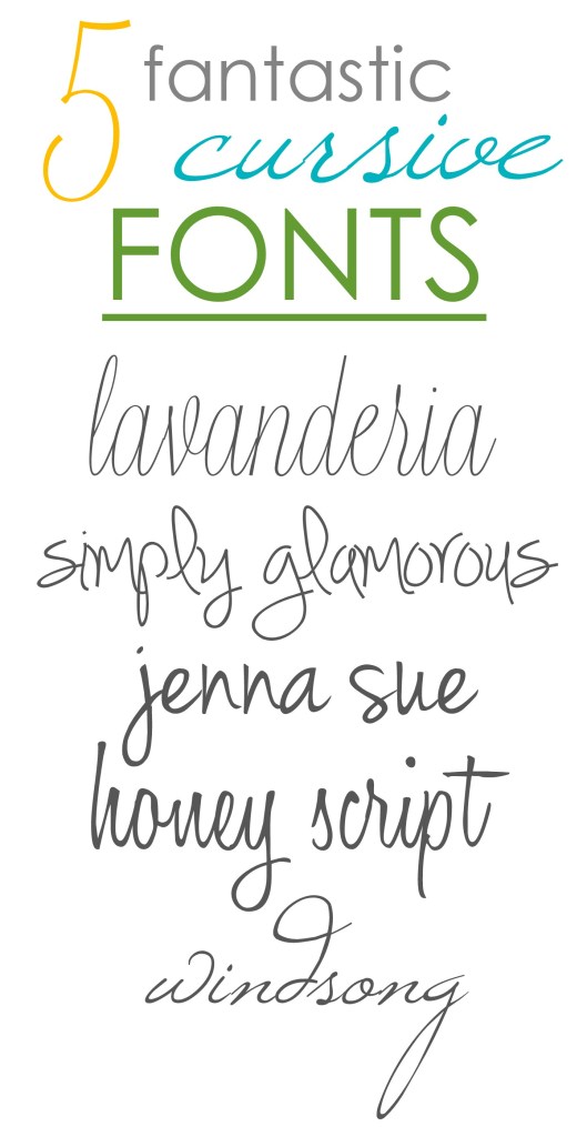 Top Five Cursive Fonts YummyMummyClub ca