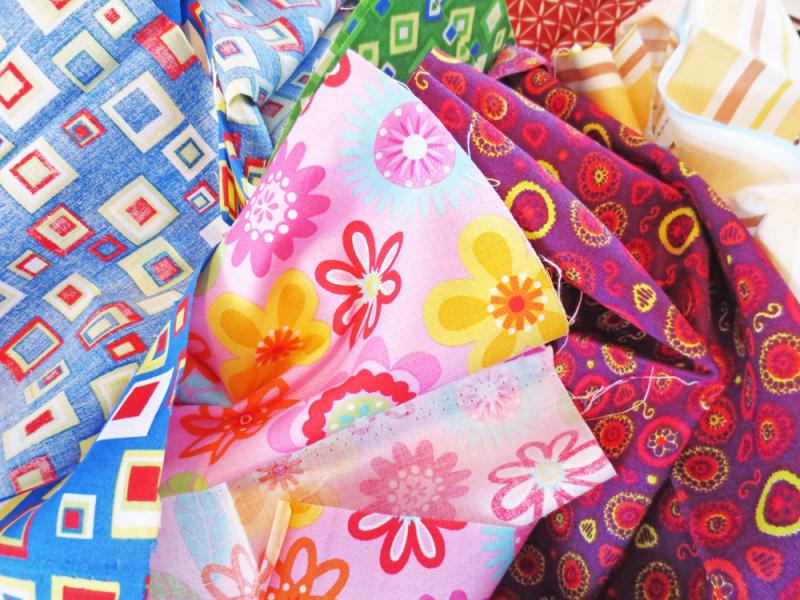Fat quarters is a fancy way of saying fabric pieces.