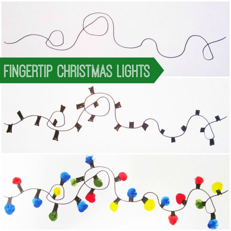Fingerprint Christmas Lights Template