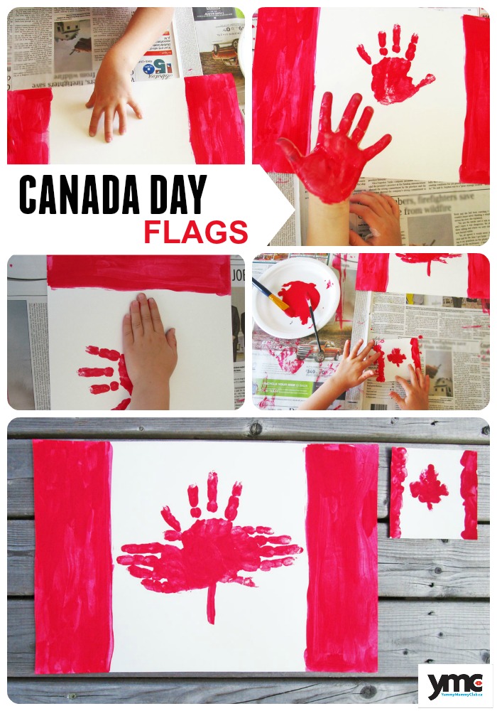 Handprint Canada Day Flag Placemats and Coasters