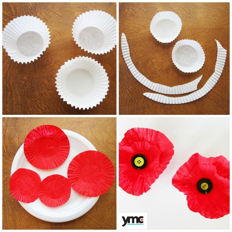 You can make poppies for Remembrance Day using muffin liners from the pantry.