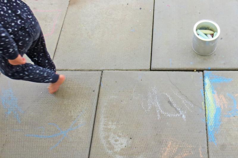 Sidewalk chalk.