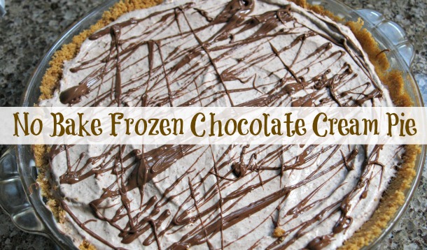 No-Bake Frozen Chocolate Cream Pie Recipe :: YummyMummyClub.ca