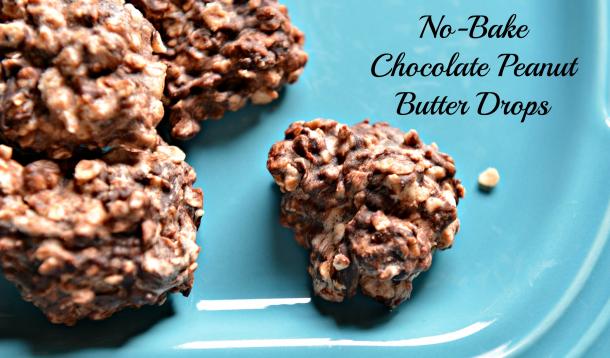 No-Bake Chocolate Peanut Butter Drops Recipe :: YummyMummyClub.ca