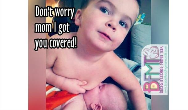 Toddler pretends to breastfeed baby sibling | YummyMummyClub.ca 