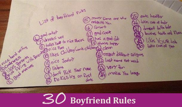boyfriend rules
