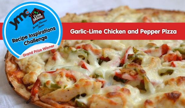 Garlic Lime Chicken and Pepper Pizza Recipe