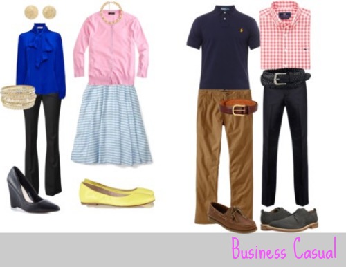 casual attire for men and women